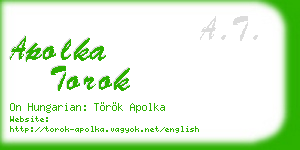 apolka torok business card