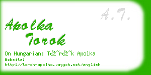 apolka torok business card